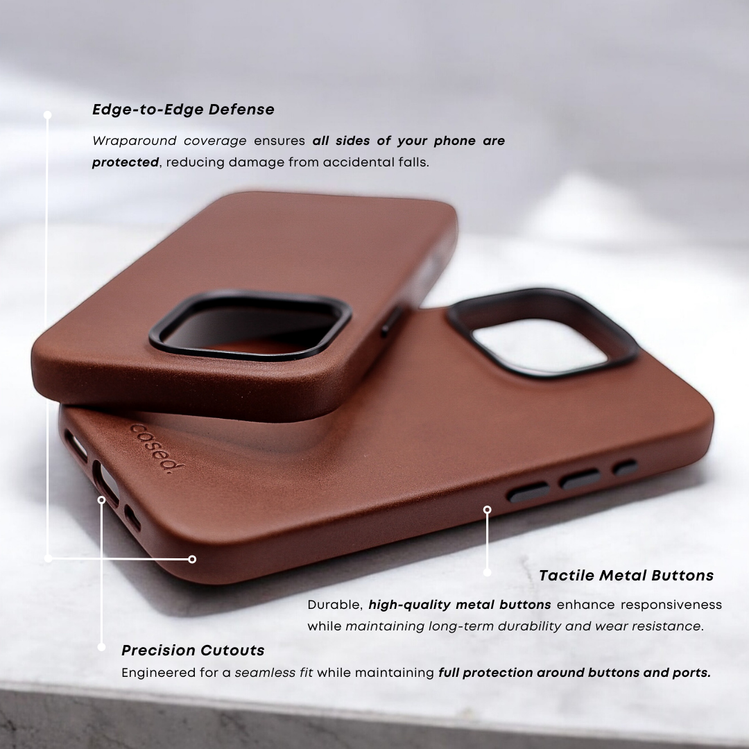 iPhone 16 Pro Case : Full Grain Rustic Oak